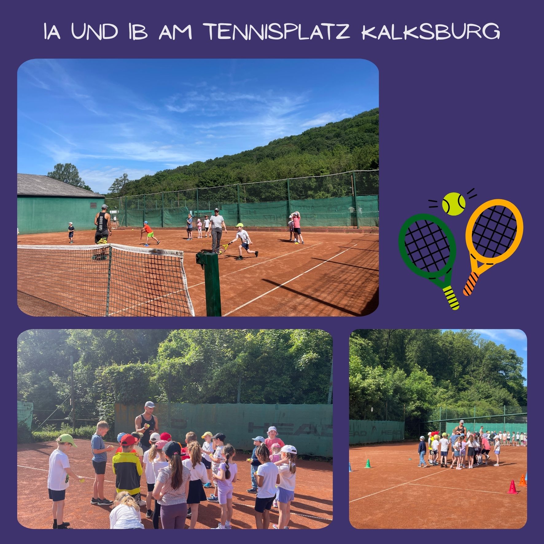 1a und 1b am Tennisplatz in Kalksburg