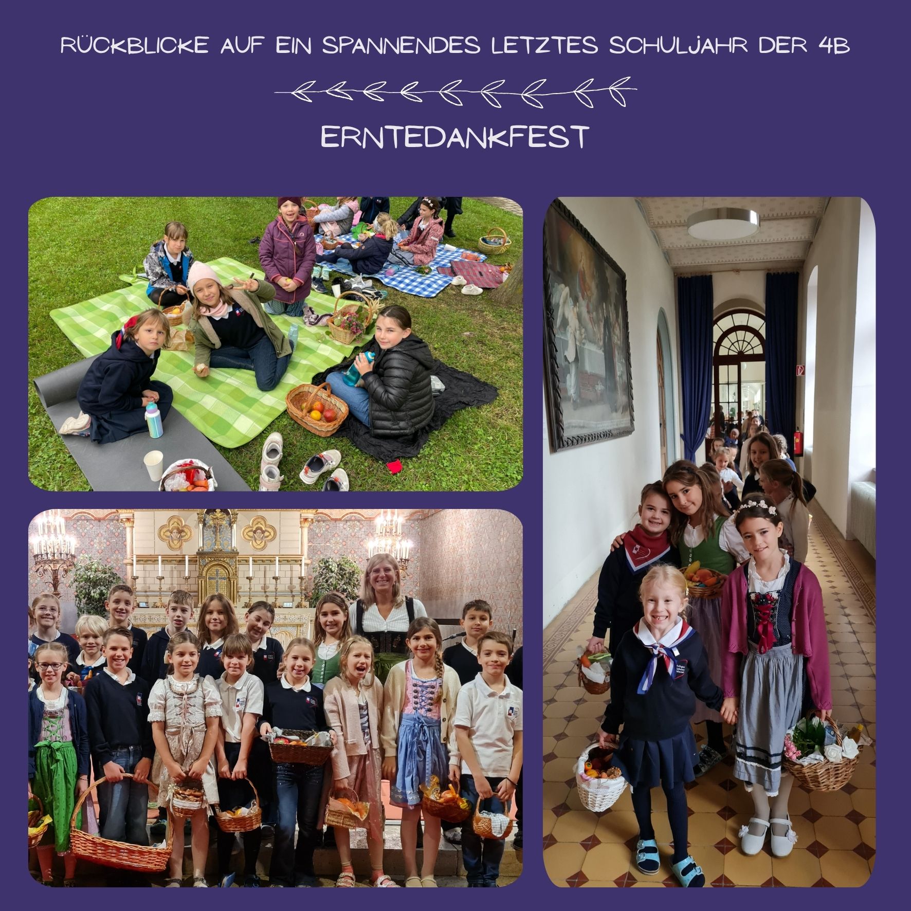 Rückblicke aus der 4b - Das Erntedankfest