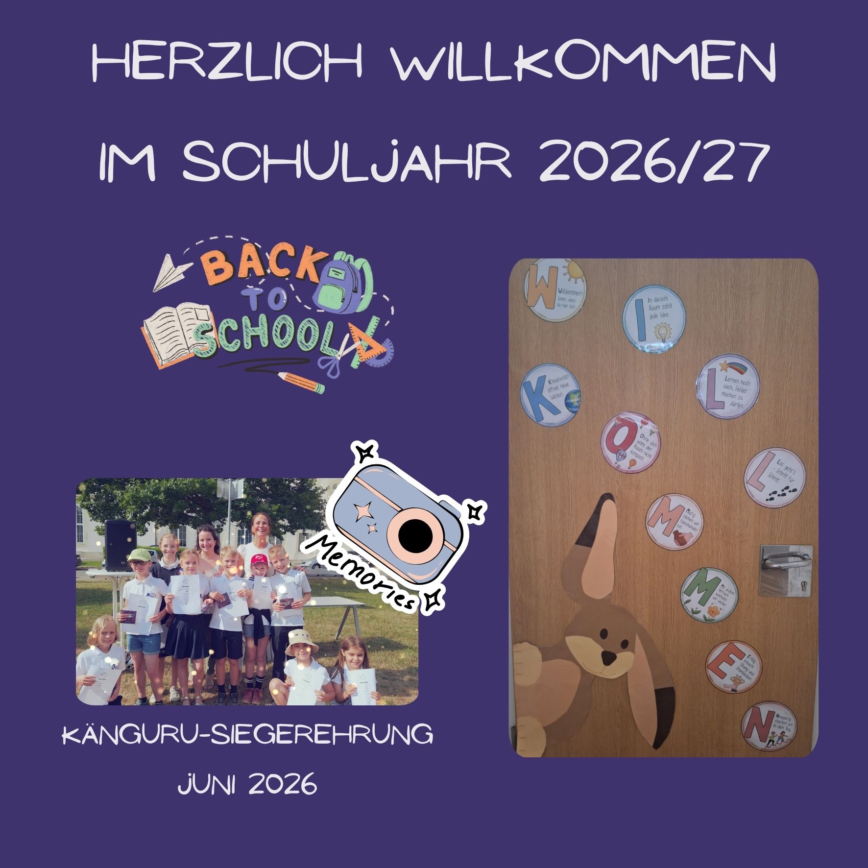 Willkommen im Schuljahr 2026/27!